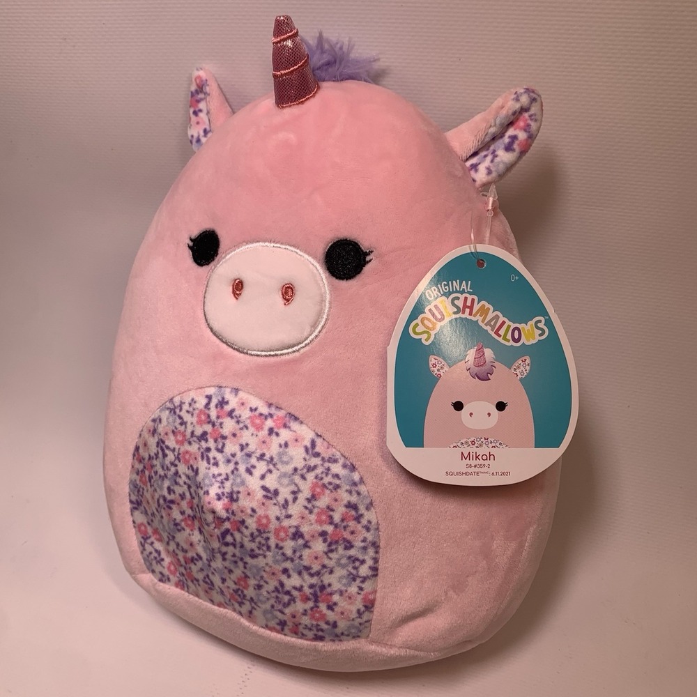 Squishmallows Plush Mikah 8" Floral Squad Pink Unicorn New